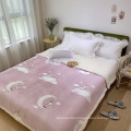 High Quality Microfiber Printed Flannel Printing Fleece Throw Blanket Sherpa